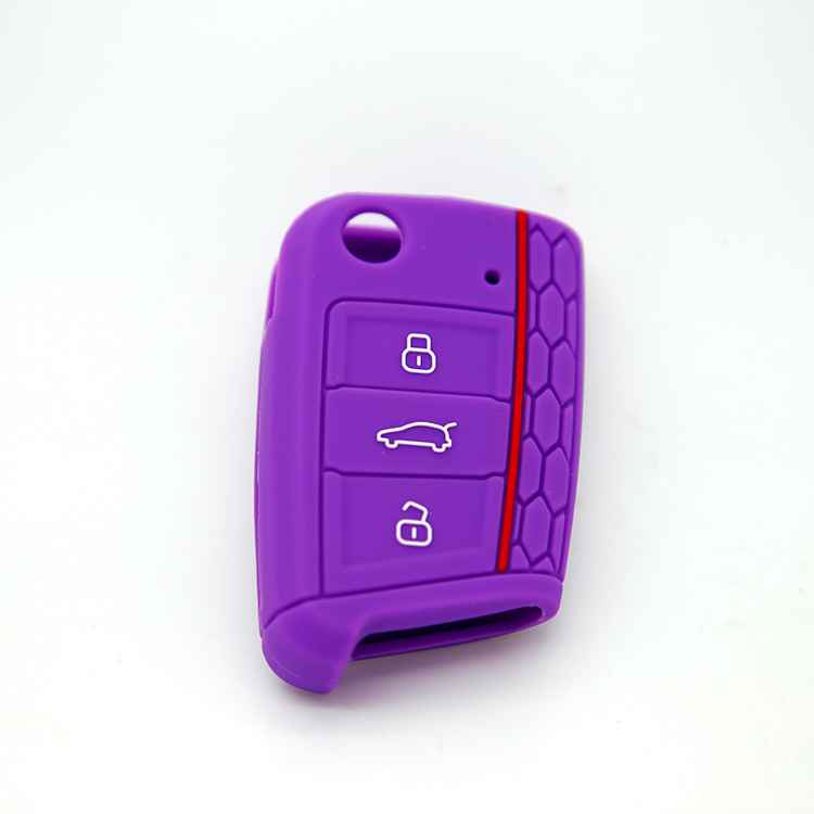紫色高7钥匙包外观设计专利效果图